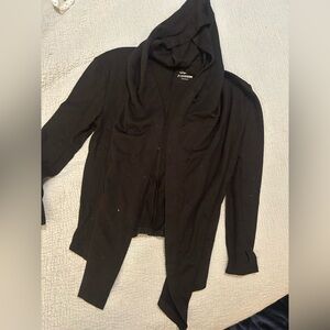 Girl’s Black Hooded lightweight jacket